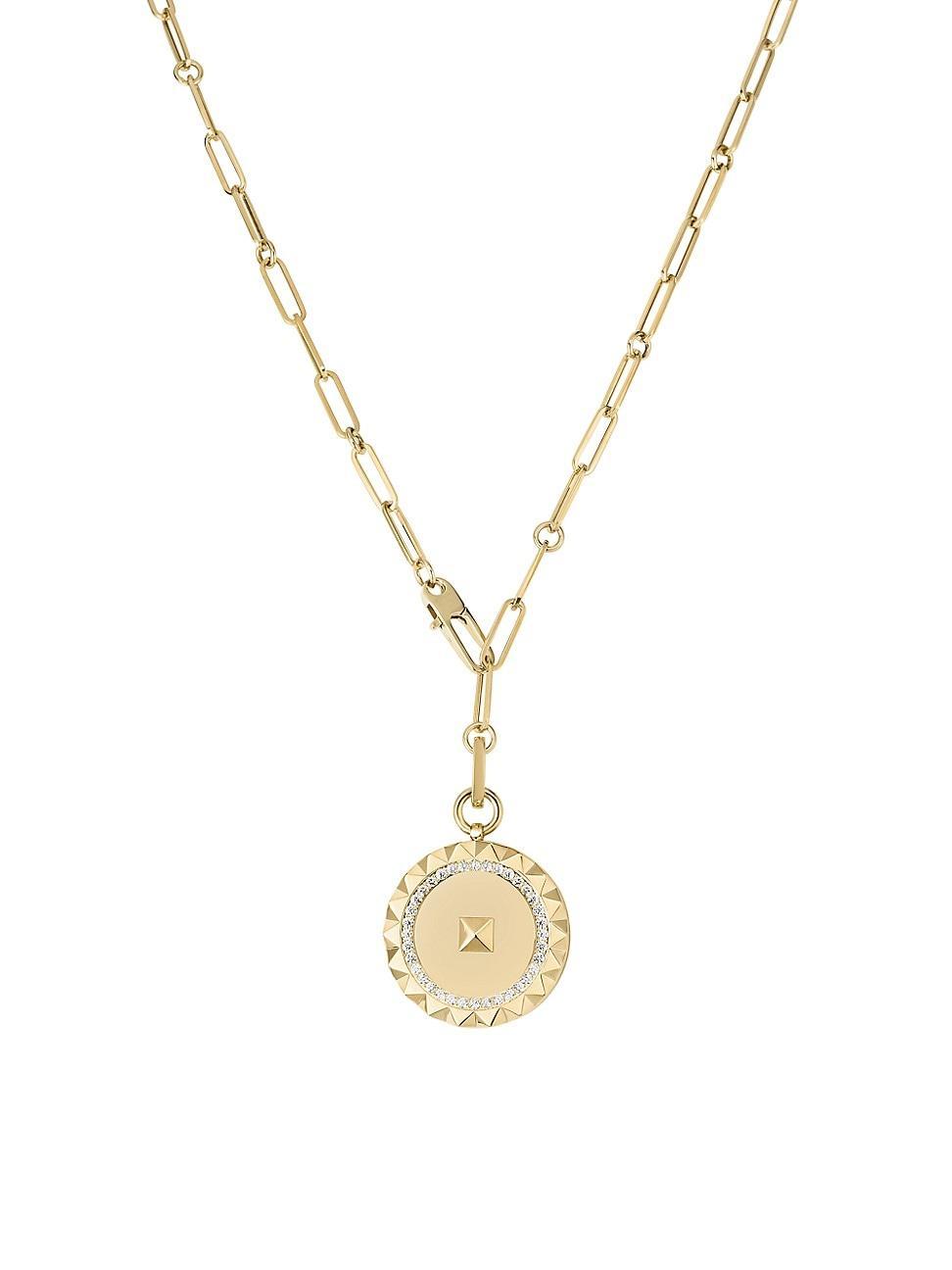 Womens Obelisco 18K Yellow Gold & Diamond Pendant Necklace Product Image