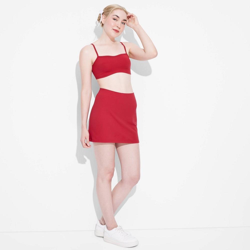 Womens Game Day ButterBliss Mini Skort - Wild Fable Cherry Red XXS Product Image