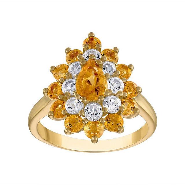 Designs by Gioelli Sterling Silver Gemstone Ring, Womens Citrine Product Image