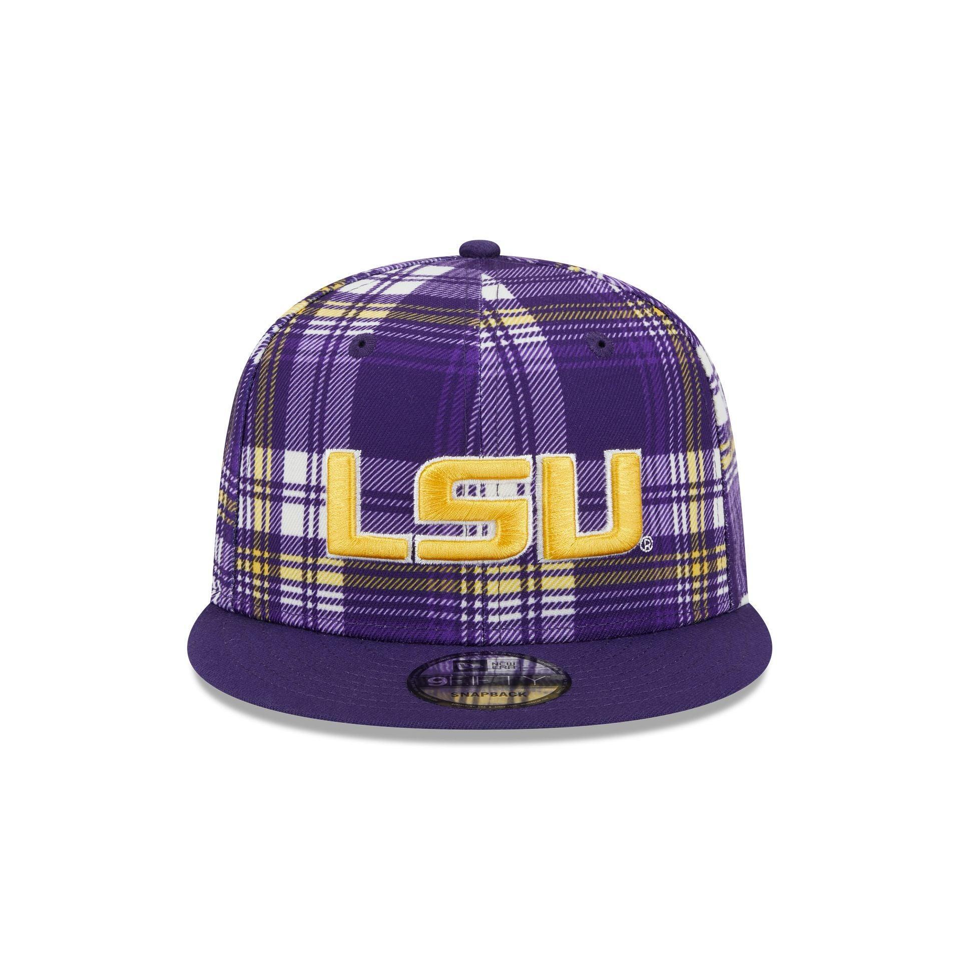 LSU Tigers Plaid 9FIFTY Snapback Hat Male Product Image