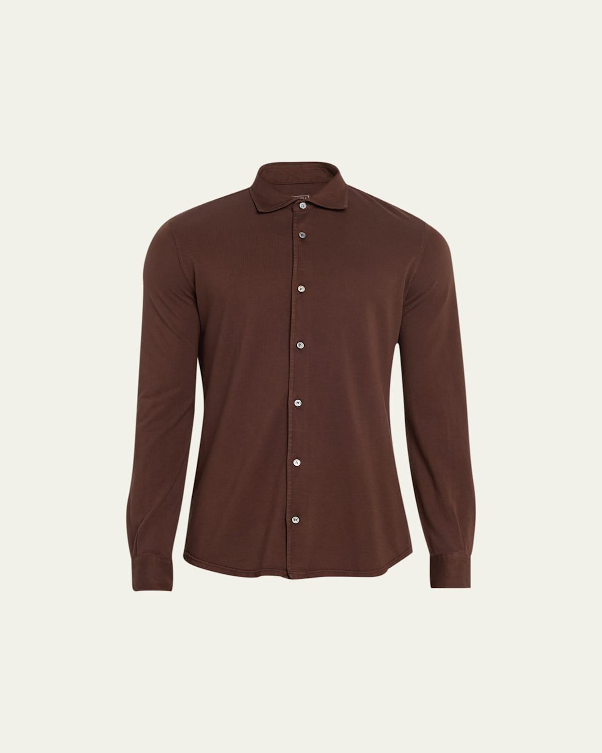 Mens Cotton Pique Sport Shirt Product Image