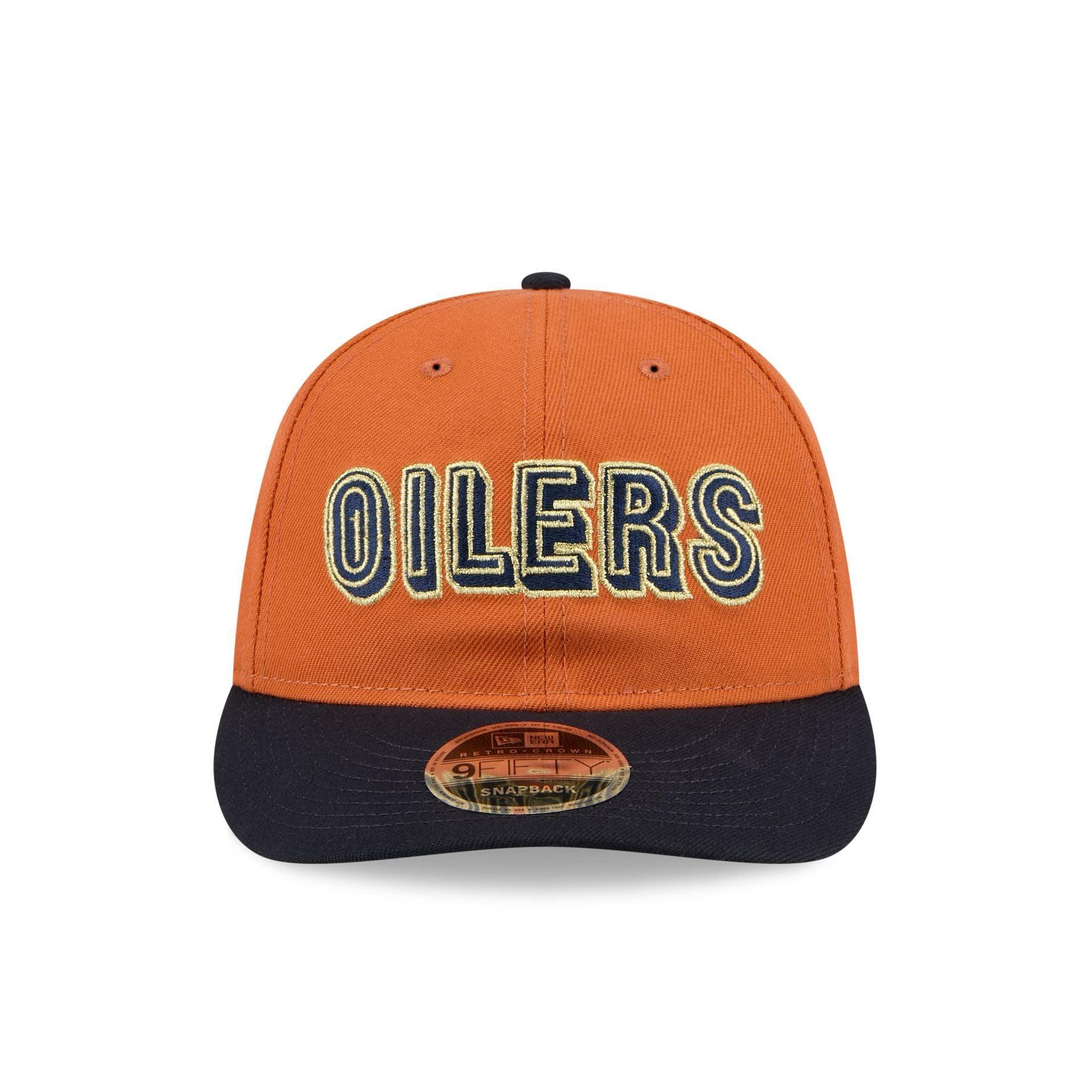 Oilers Gold Wood Retro Crown 9FIFTY Snapback Hat Male Product Image