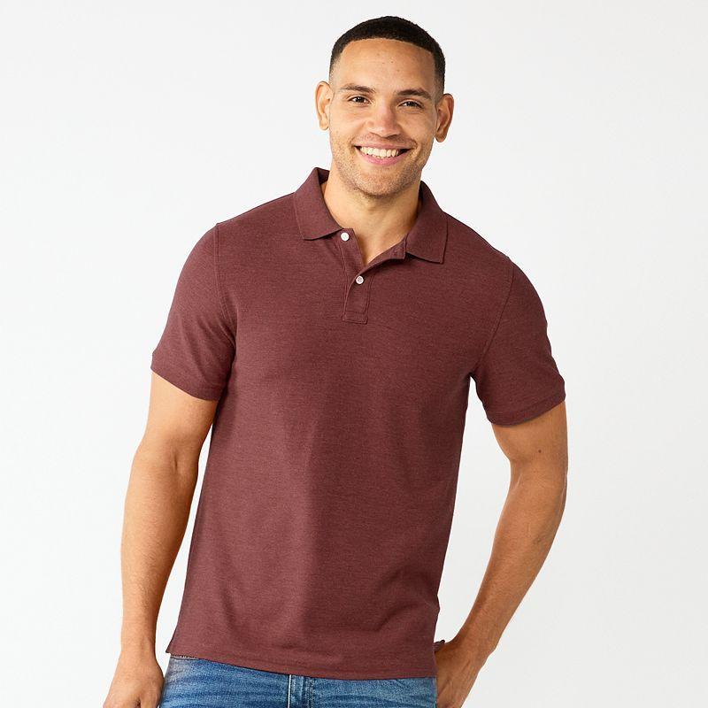 Mens Sonoma Goods For Life Pique Polo Burnt Red Product Image