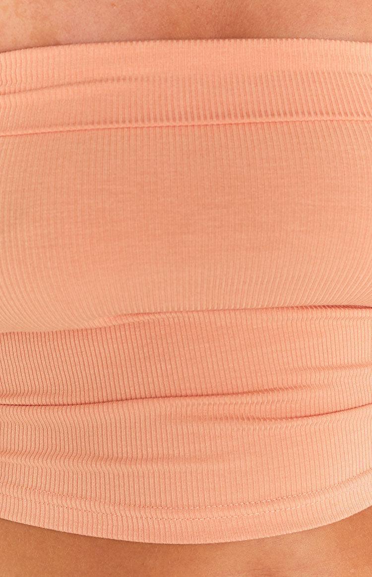 Kerrie Orange Rib Tube Top Product Image