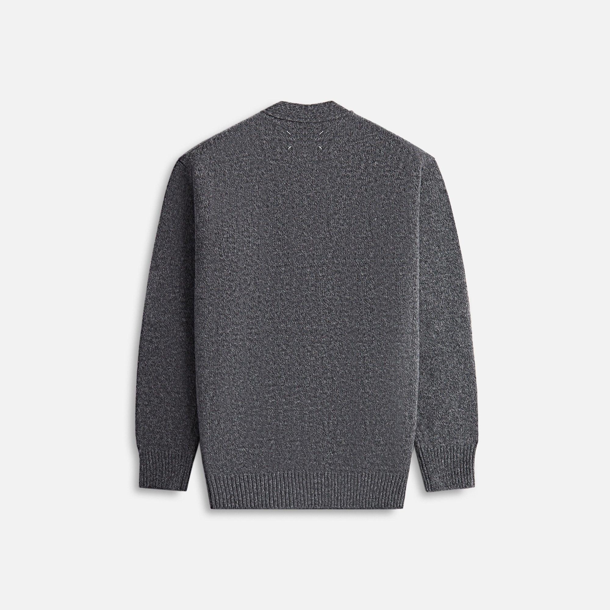 Maison Margiela 5-Gauge Shetland Cardigan - Dark Grey Male Product Image