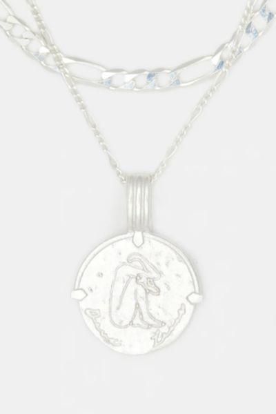 Deux Lions Jewelry Sterling Silver Sicilian Zodiac Layered Necklace Womens at Urban Outfitters Product Image