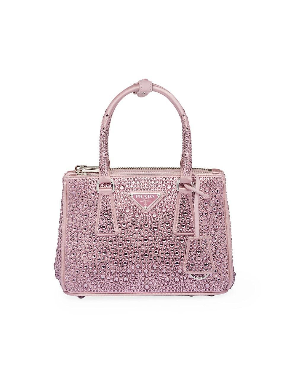 Womens Galleria Satin Mini Bag with Crystals Product Image