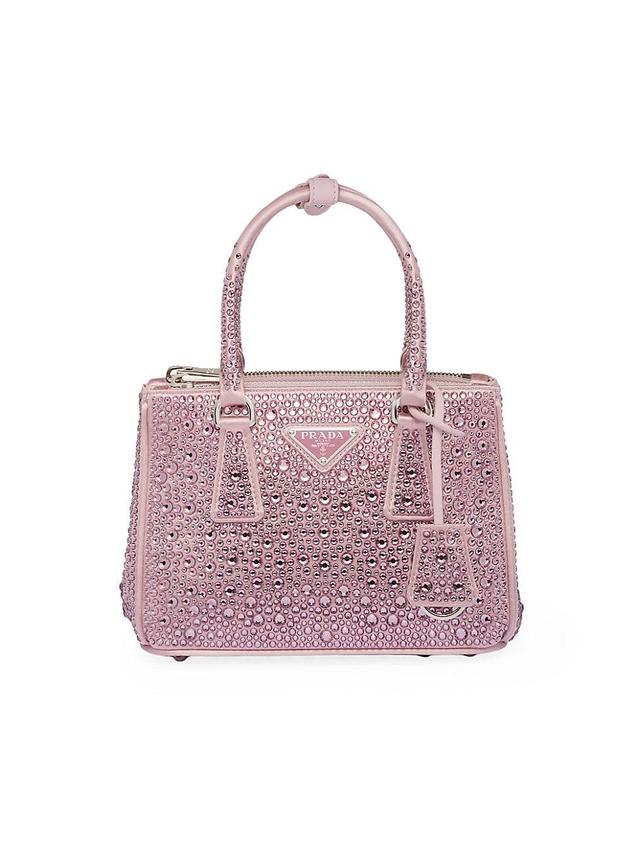 Womens Galleria Satin Mini Bag with Crystals Product Image