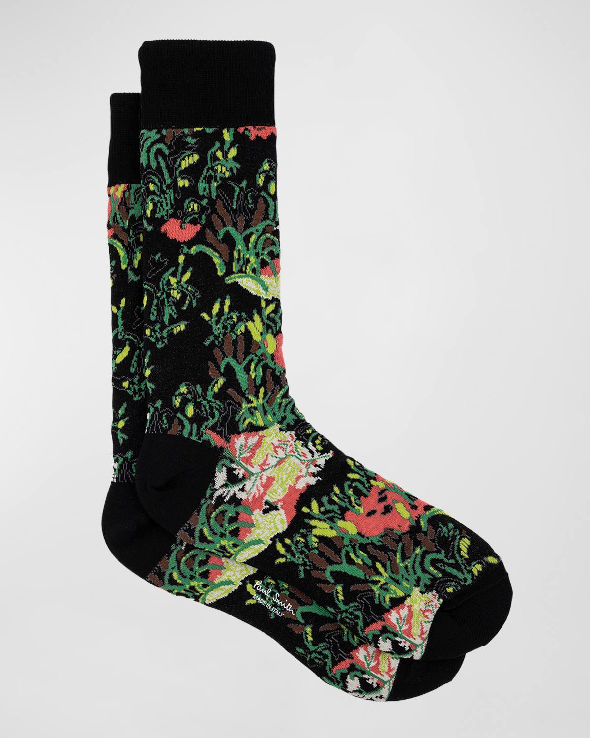 Mens Reedbed Floral Crew Socks Product Image