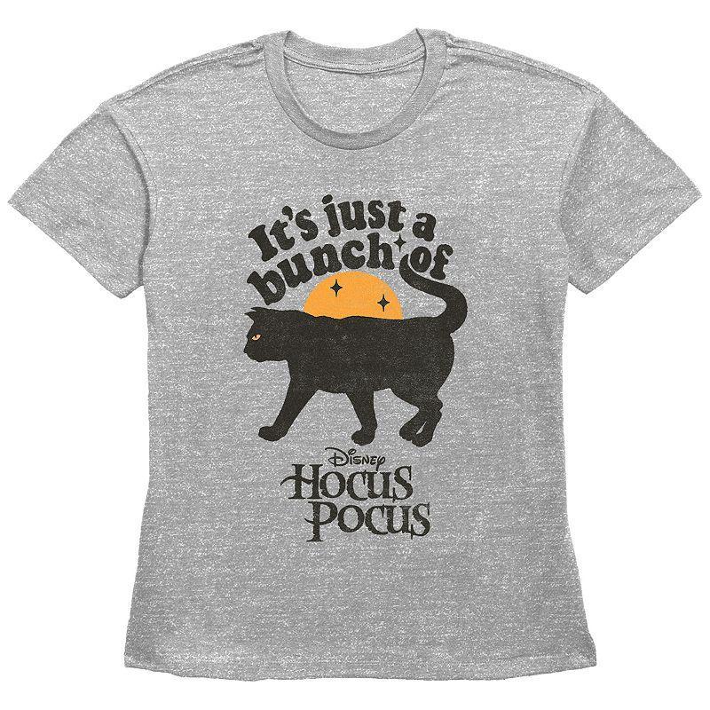 Disneys Hocus Pocus Juniors Its Just A Bunch Of Thackery Binx Graphic Tee, Womens Grey Gray Product Image