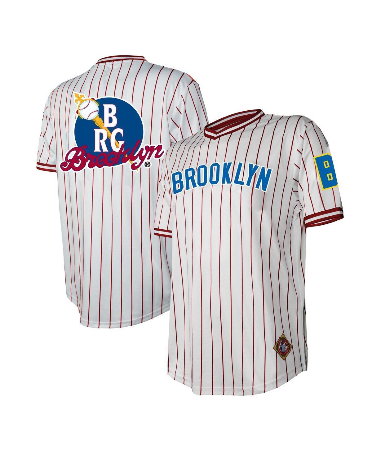 Mens Stitches White Distressed Brooklyn Royal Giants V-Neck Jersey - White Product Image