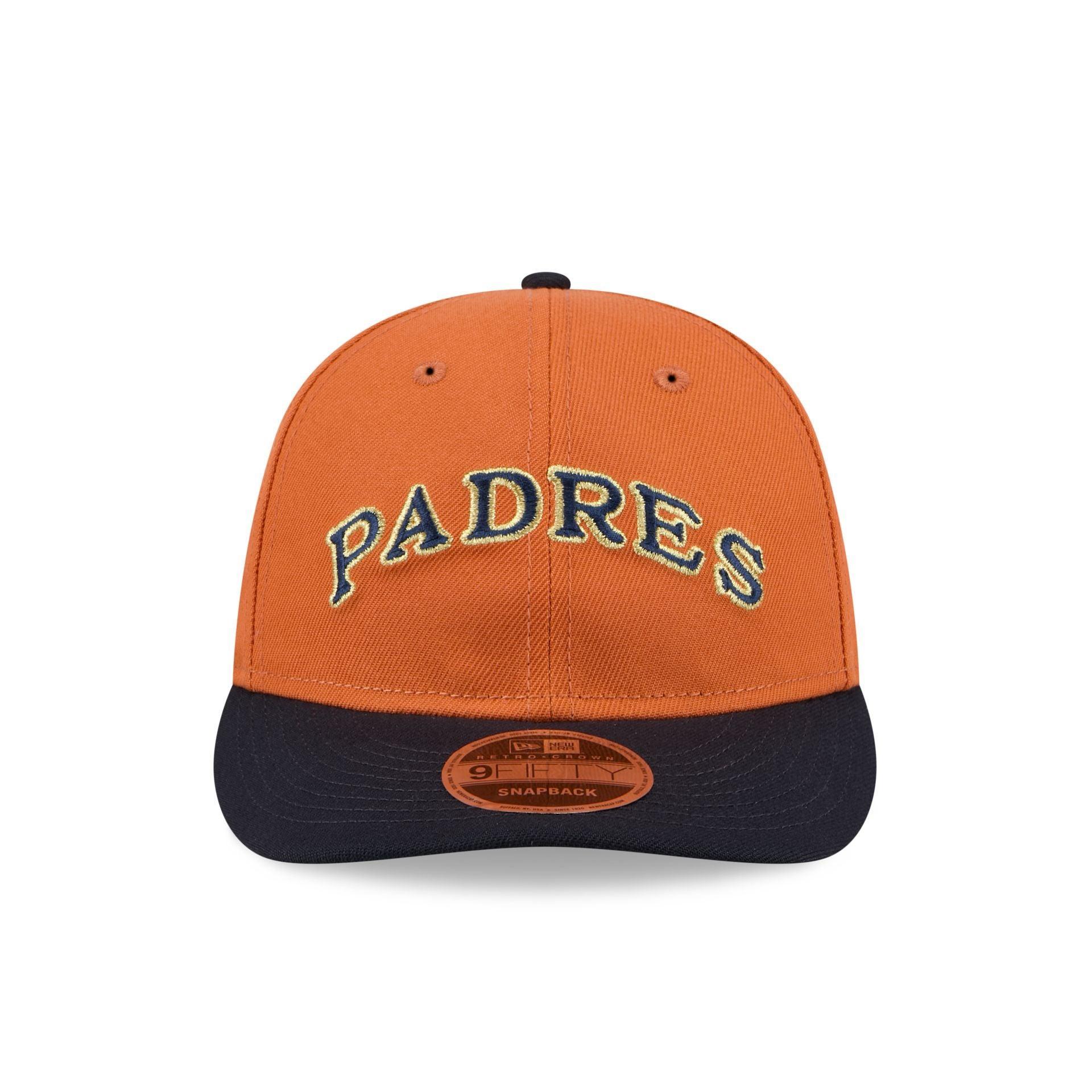 San Diego Padres Gold Wood Retro Crown 9FIFTY Snapback Hat Male Product Image