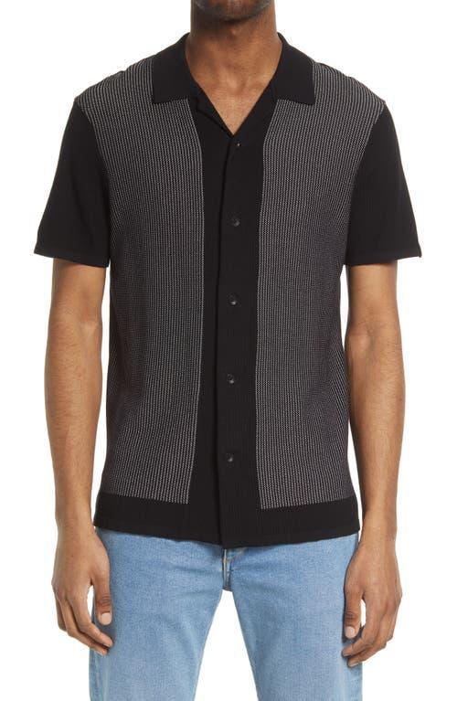 rag & bone Harvey Short Sleeve Knit Button-Up Camp Shirt Product Image