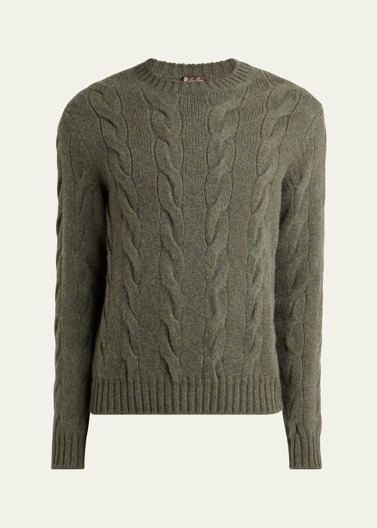 Mens Napier Cable-Knit Cashmere Sweater Product Image