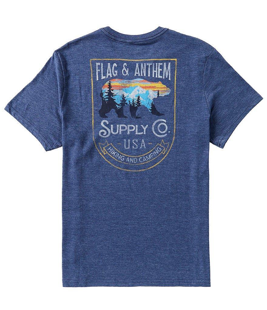 Flag and Anthem Short Sleeve Scenic Bear Graphic T-Shirt Product Image