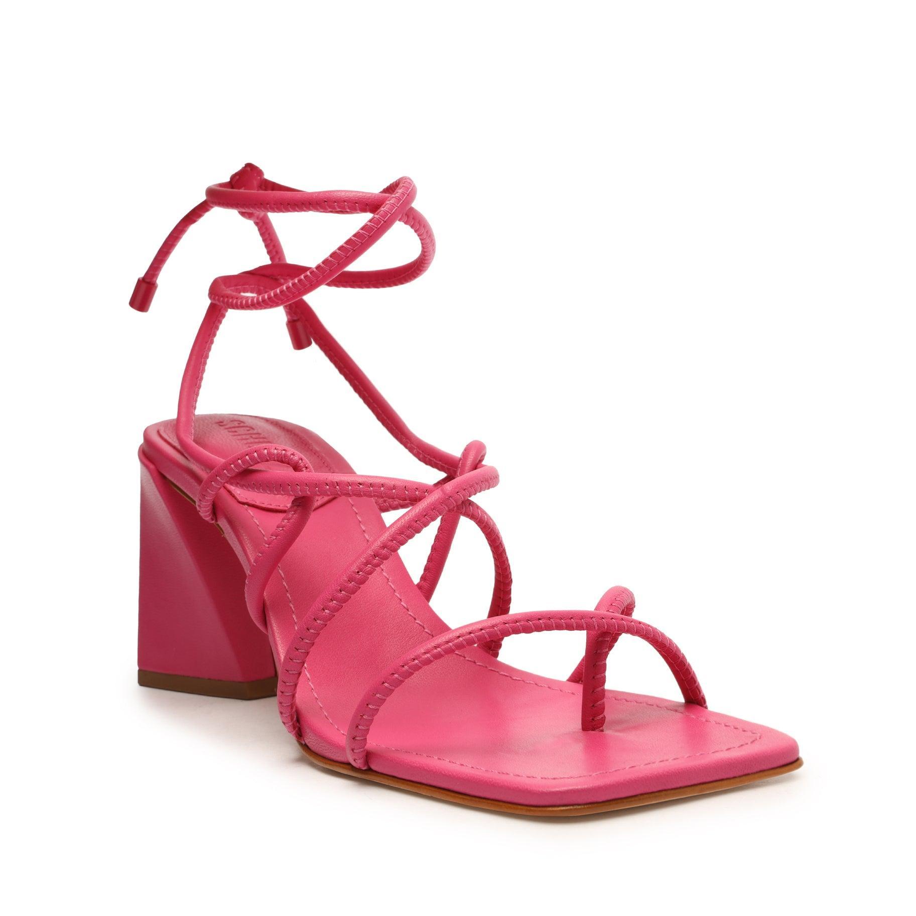 Fernanda Sandal - 8 Hot Pink Faux Leather Product Image