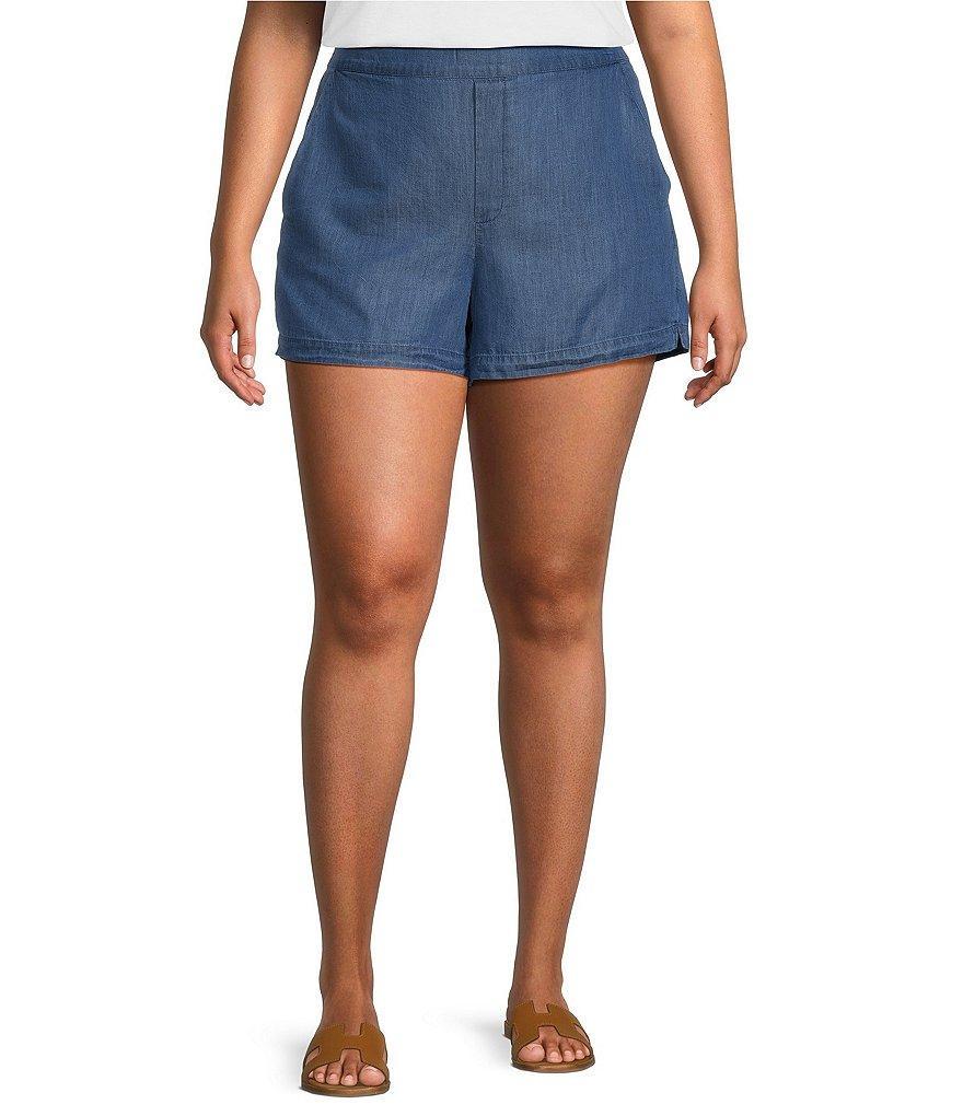 Jessica Simpson Plus Size High Rise Jacinda Woven Shorts Product Image