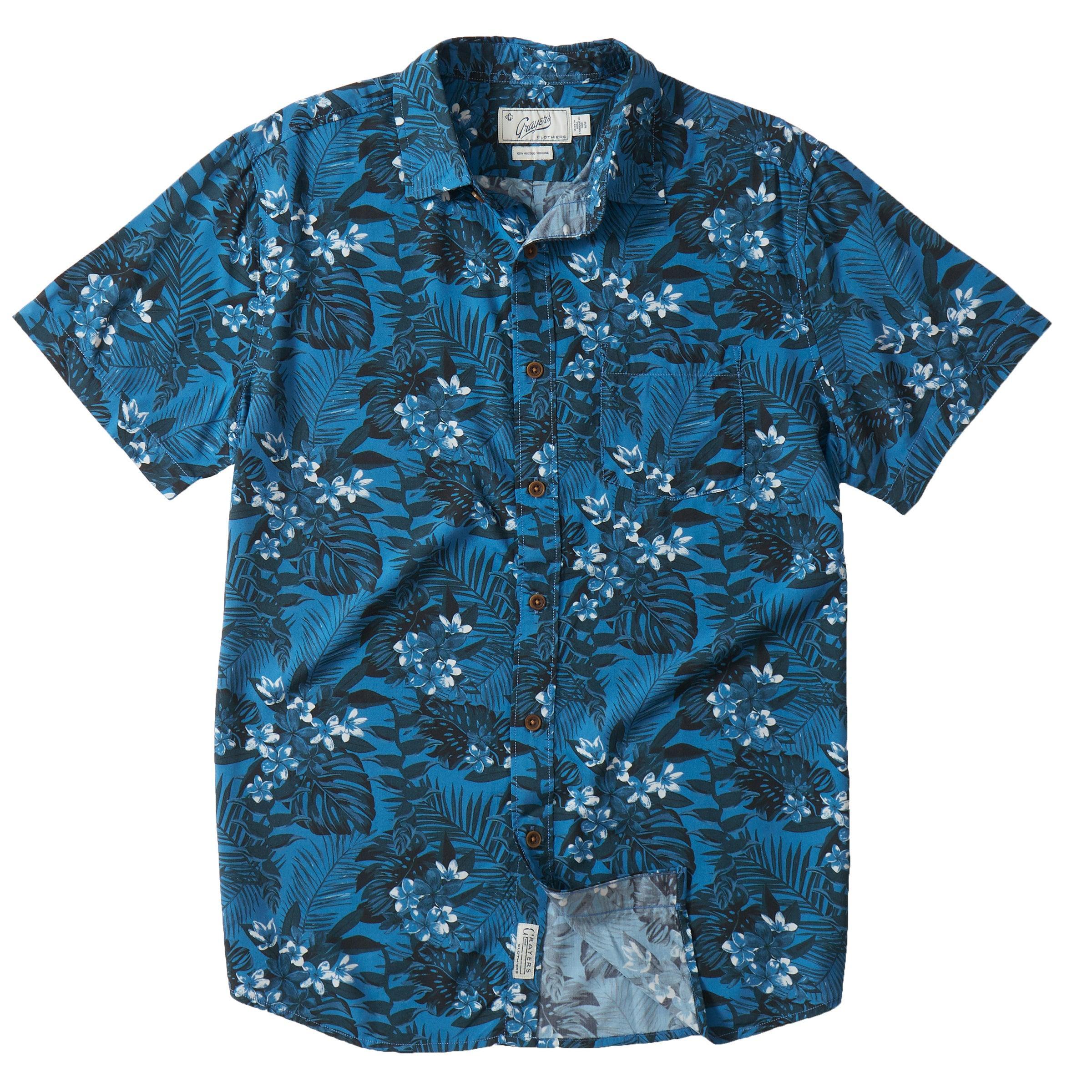 Vintage Hawaiian Shirt - Blue Floral (Final Sale) product image