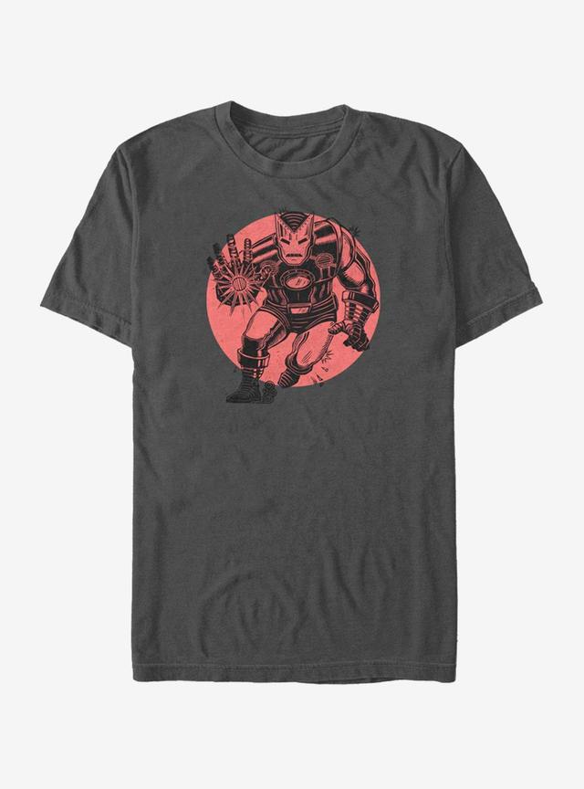 Marvel Iron Man Red Sun T-Shirt Product Image