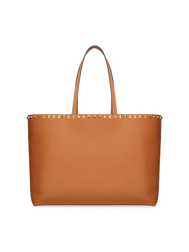 Womens Rockstud Grainy Calfskin Tote Bag Product Image