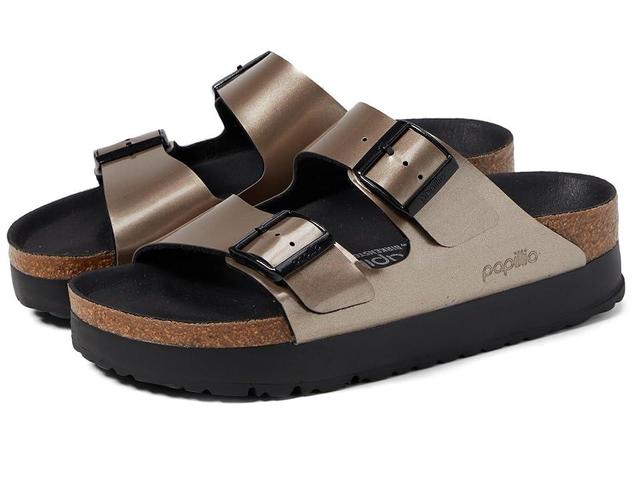 Birkenstock Papillio by Birkenstock Arizona Platform Sandal - Metallic Metallic) Women's Sandals Product Image