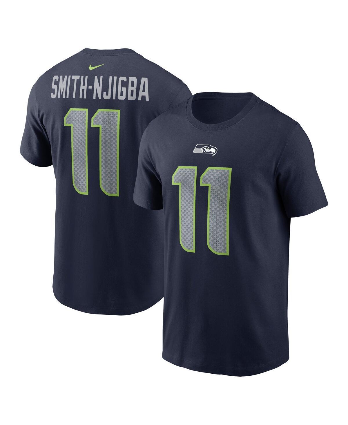 Mens Nike Jaxon Smith-Njigba Seattle Seahawks 2023 NFL Draft First Round Pick Player Name & Number T-Shirt Blue Product Image