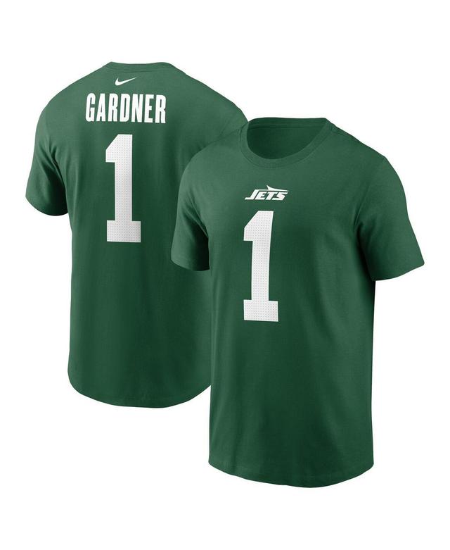 Nike Mens Sauce Gardner Green New York Jets Name Number T-Shirt Product Image