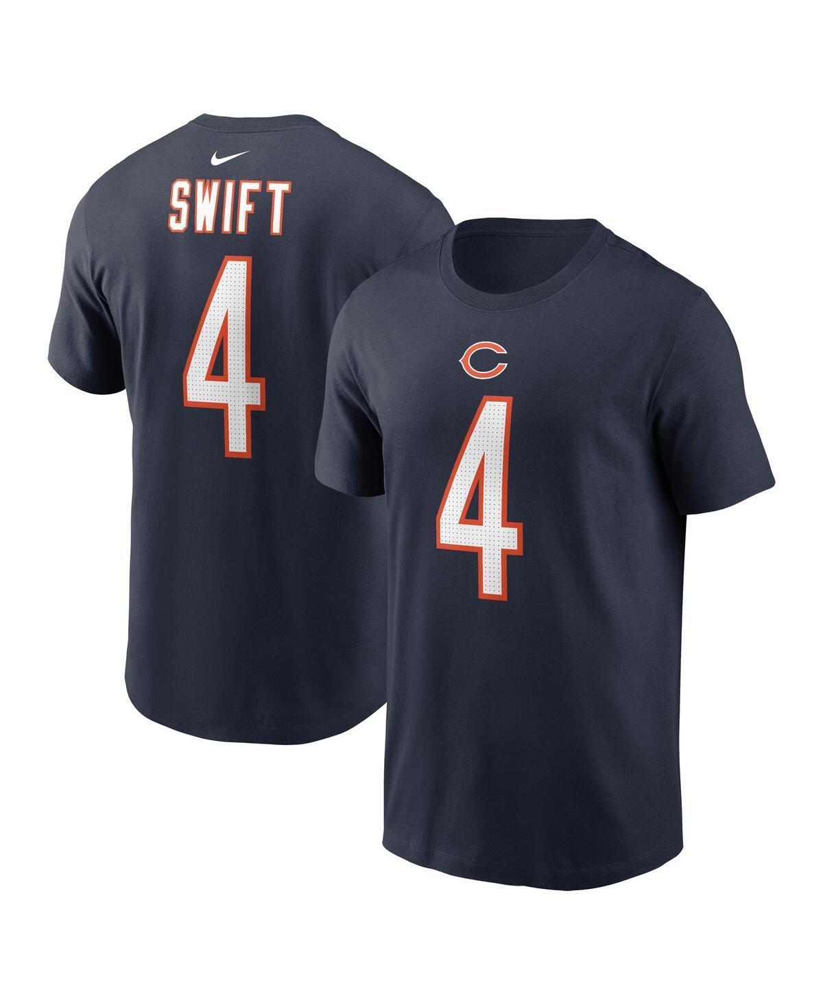 Nike Mens DAndre Swift Navy Chicago Bears Player Name Number T-Shirt Product Image