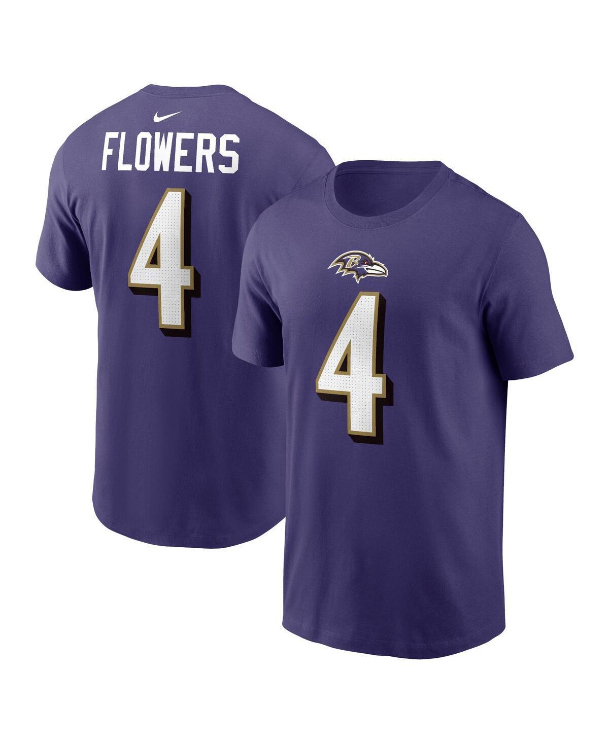 Mens Nike Zay Flowers Baltimore Ravens Player Name & Number T-Shirt Product Image