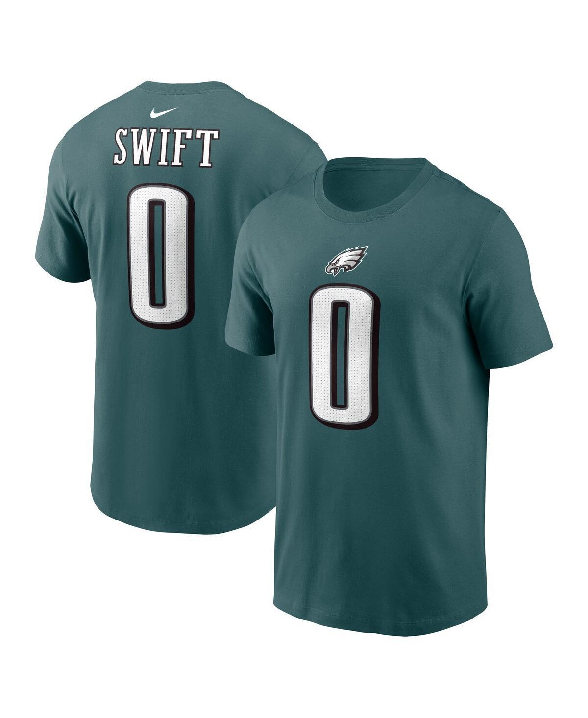 Mens Nike DAndre Swift Midnight Green Philadelphia Eagles Player Name and Number T-shirt Product Image