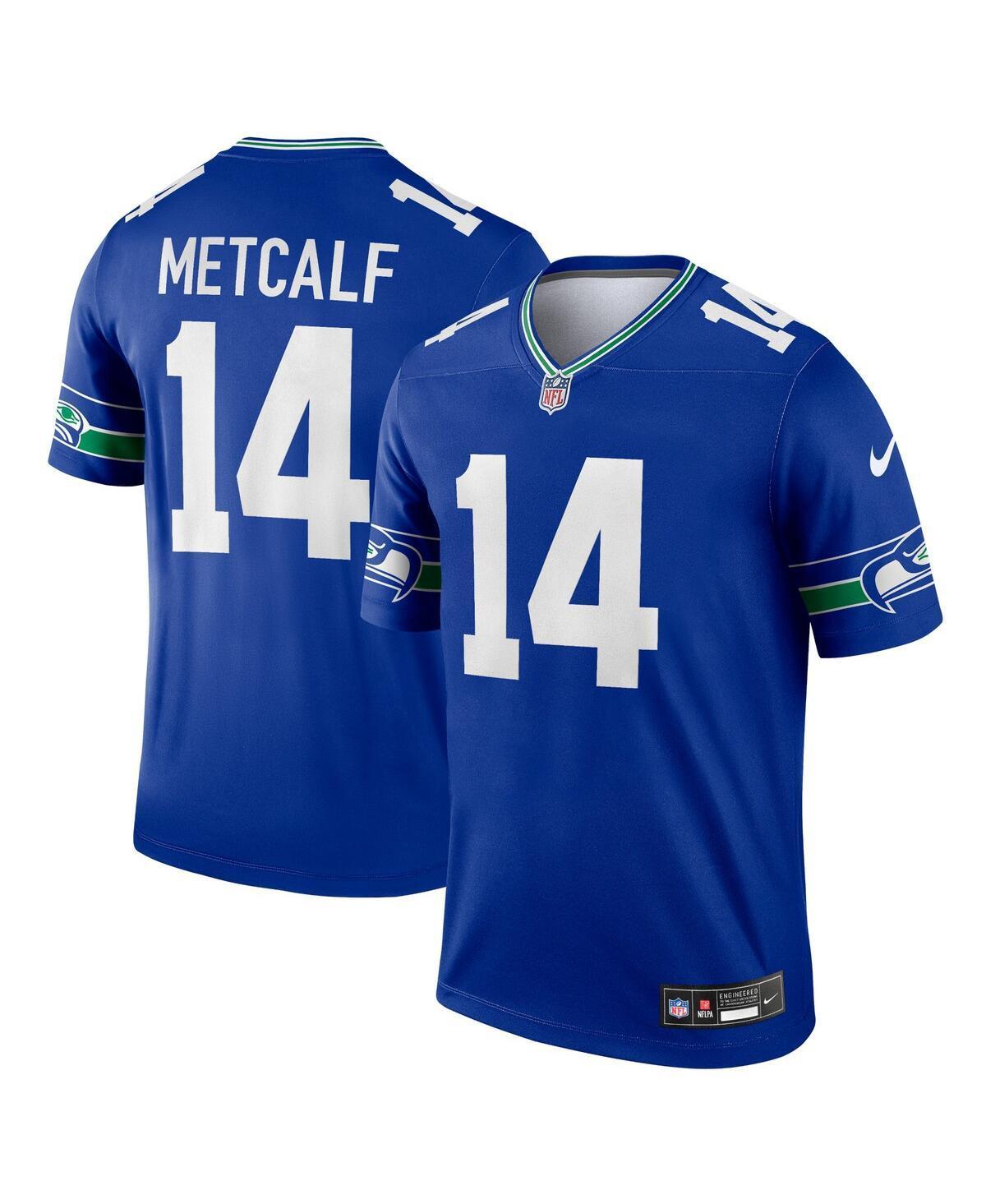 Mens Nike Dk Metcalf Royal Seattle Seahawks Throwback Legend Player Jersey - Royal Product Image