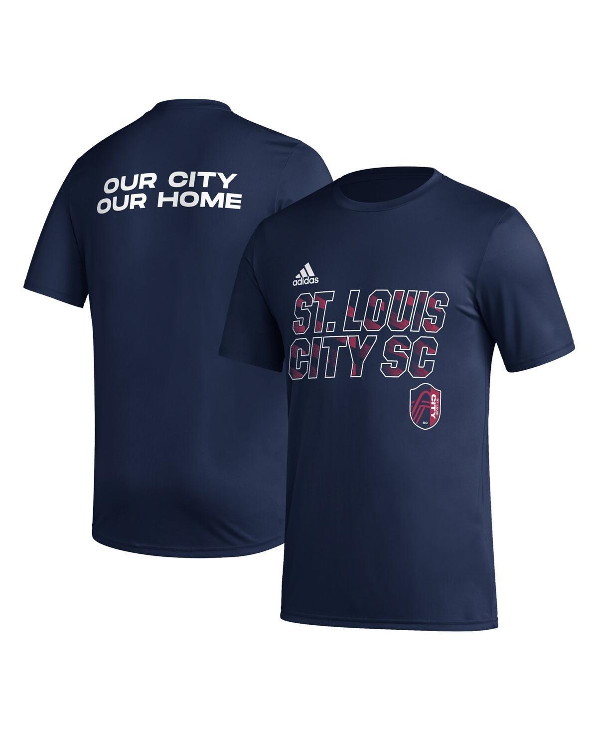 Mens adidas Navy St. Louis City SC Team Jersey Hook AEROREADY T-Shirt Slc Blue Product Image