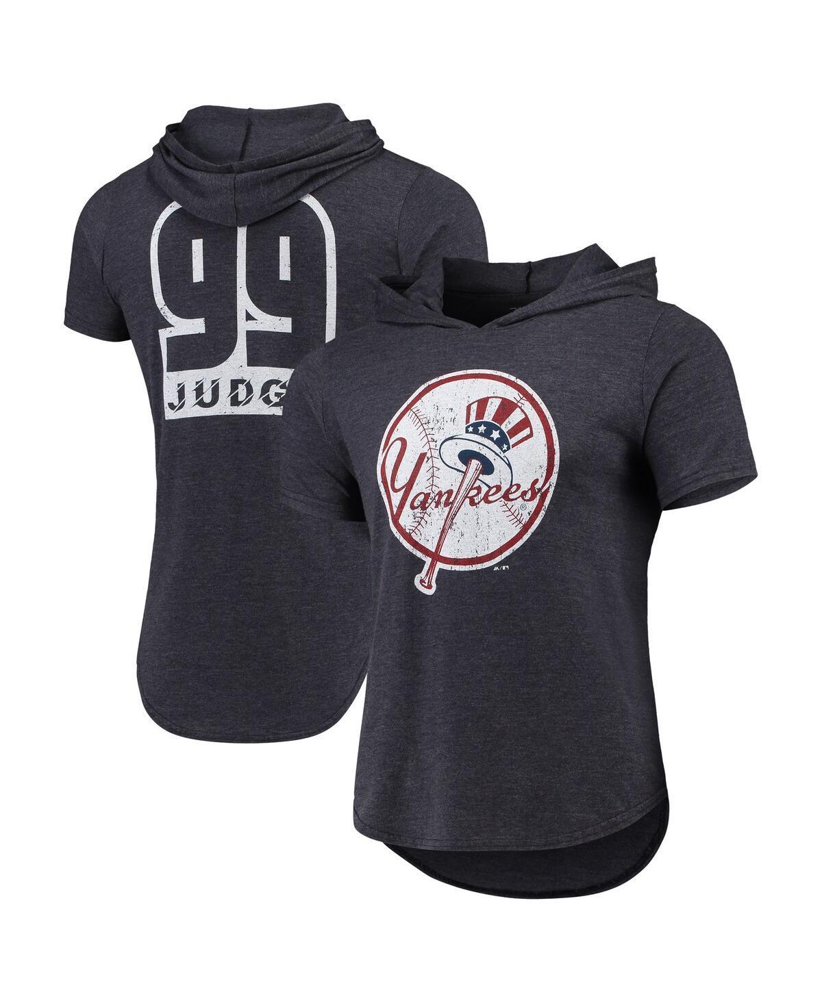 Mens Navy Aaron Judge New York Yankees Softhand Short Sleeve Player Hoodie T-shirt Product Image