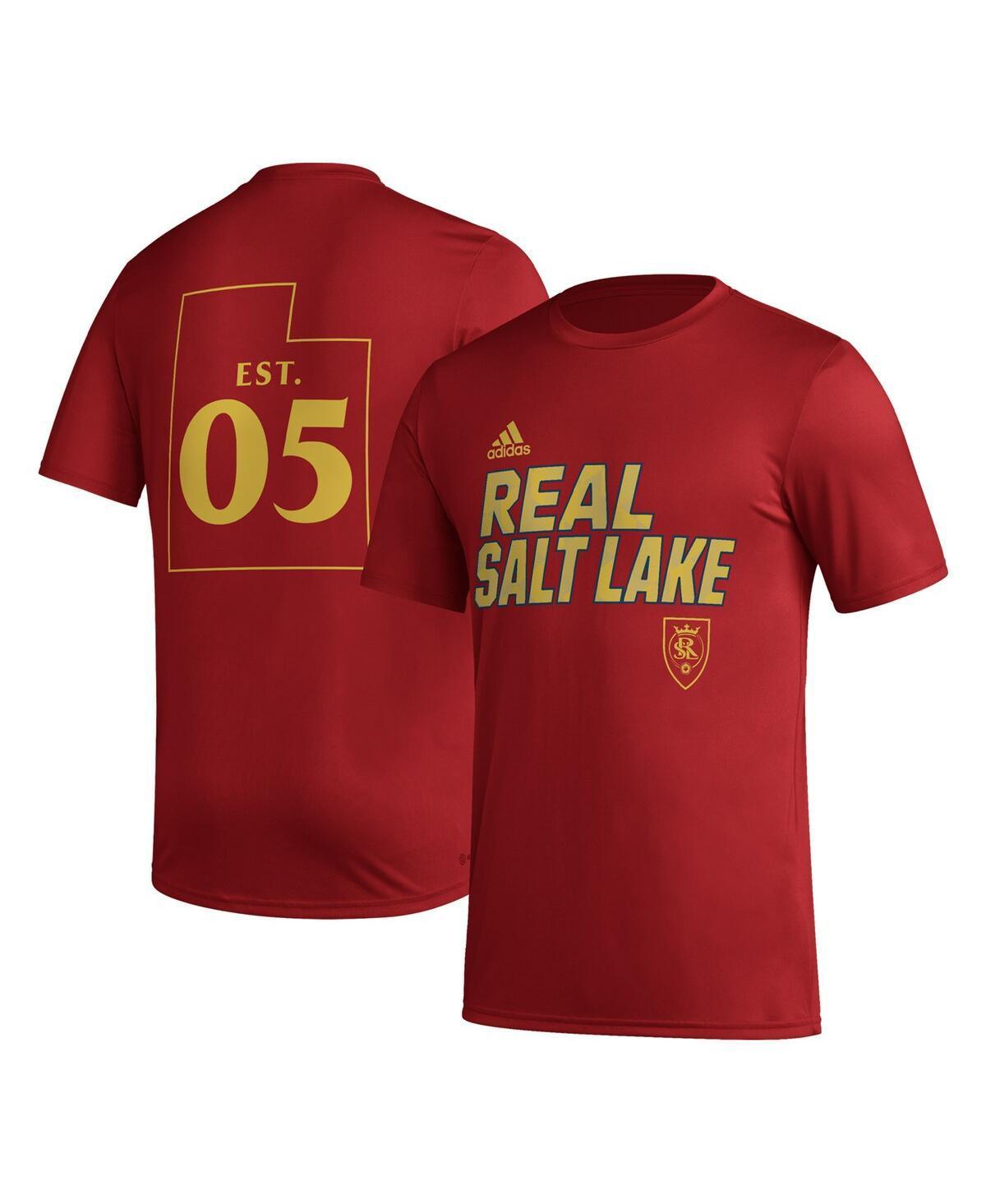 Mens adidas Red Real Salt Lake Team Jersey Hook AEROREADY T-Shirt Product Image