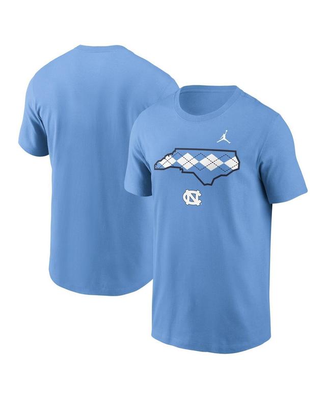 Jordan Mens Carolina Blue North Carolina Tar Heels Campus State Shape T-Shirt Product Image