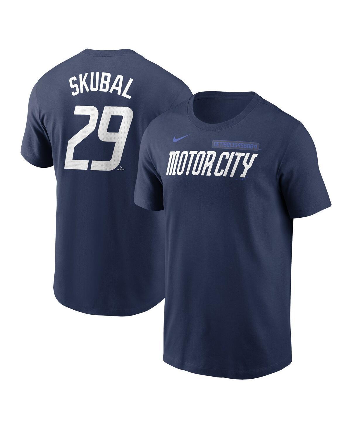 Nike Mens Tarik Skubal Navy Detroit Tigers 2024 City Connect Fuse Name Number T-Shirt Product Image