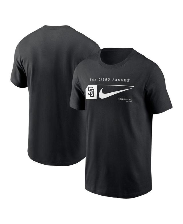 Nike Mens Black San Diego Padres Fashion Graphic Swoosh T-Shirt Product Image