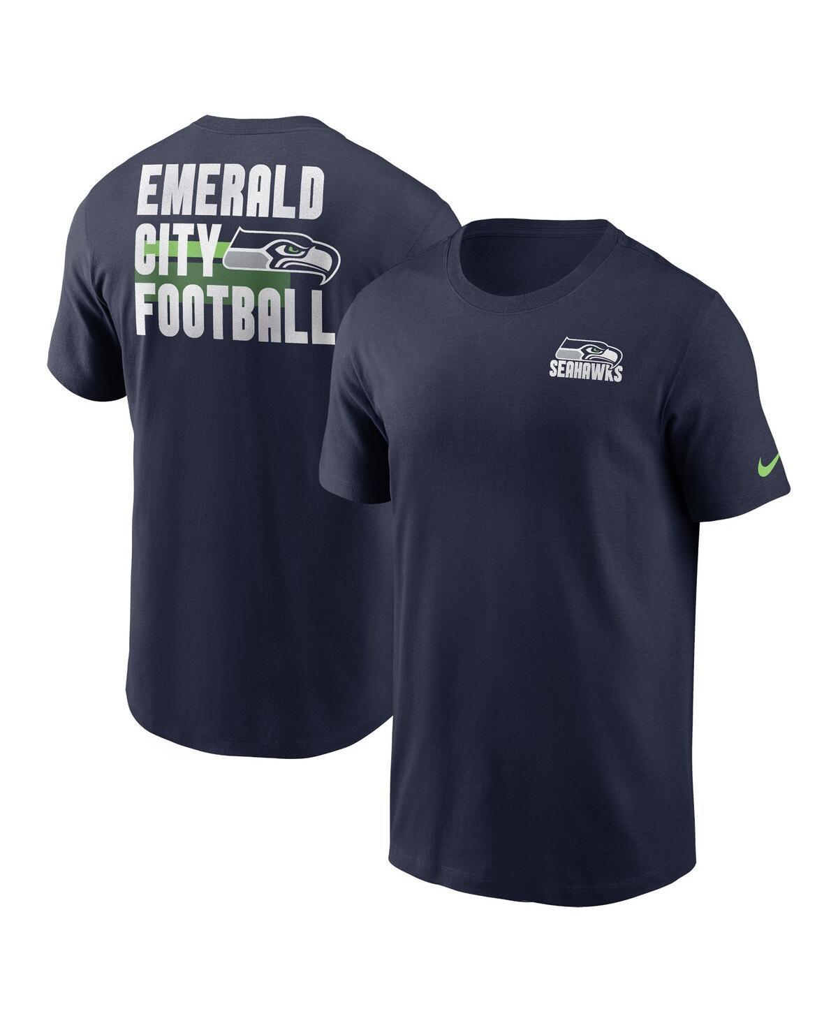 Mens Nike College Navy Seattle Seahawks Blitz Essential T-shirt Product Image