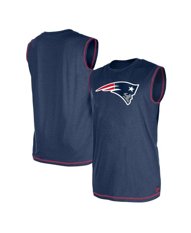 New Era Mens Navy New England Patriots Tank Top Product Image