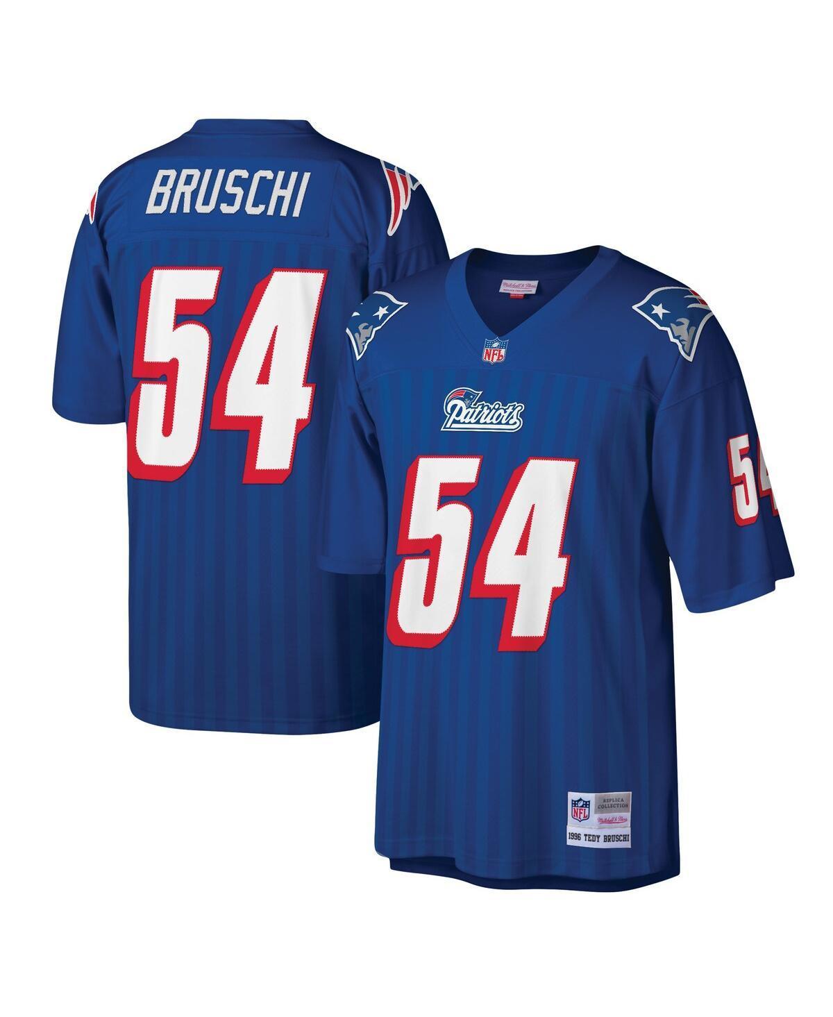 Mens Mitchell & Ness Tedy Bruschi Royal New England Patriots Legacy Replica Jersey Product Image