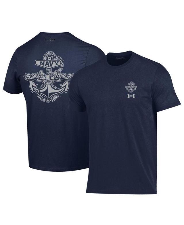 Mens Under Armour Navy Navy Midshipmen Silent Service Anchor T-shirt Product Image