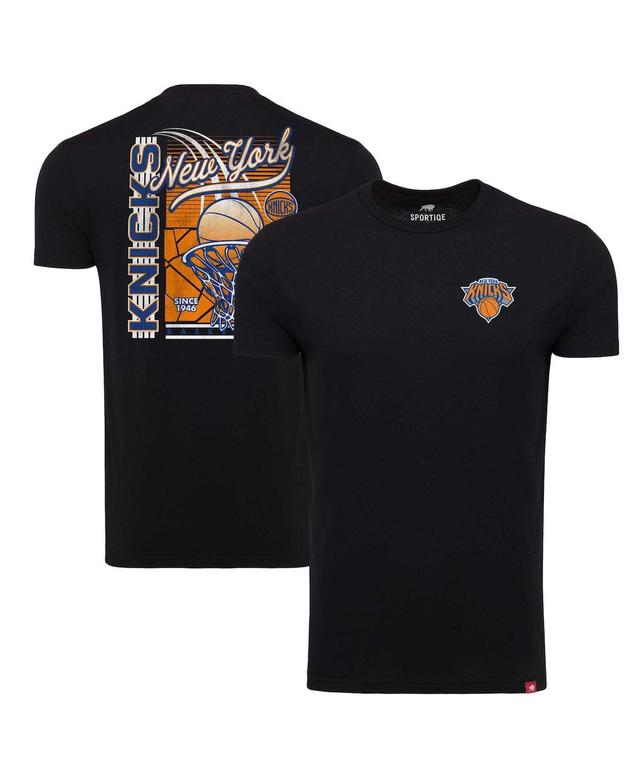 Sportiqe Mens Black New York Knicks Comfy Tri-Blend T-Shirt Product Image