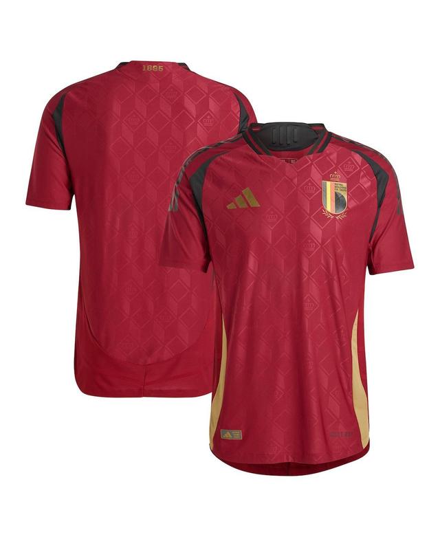 Adidas Mens Burgundy Belgium National Team 2024 Home Authentic Jersey - Burgundy Product Image