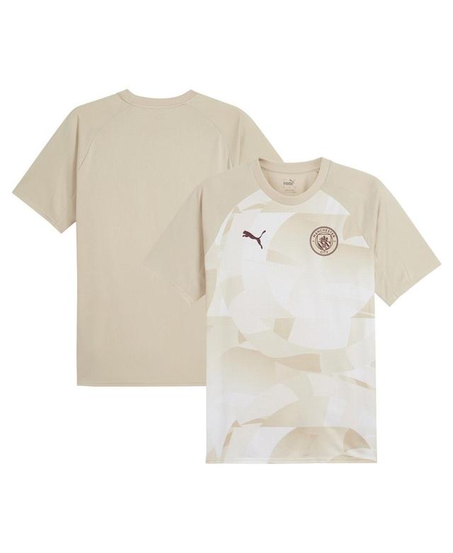 Puma Mens Tan Manchester City 2023/24 Pre-Match Jersey - Beige Product Image