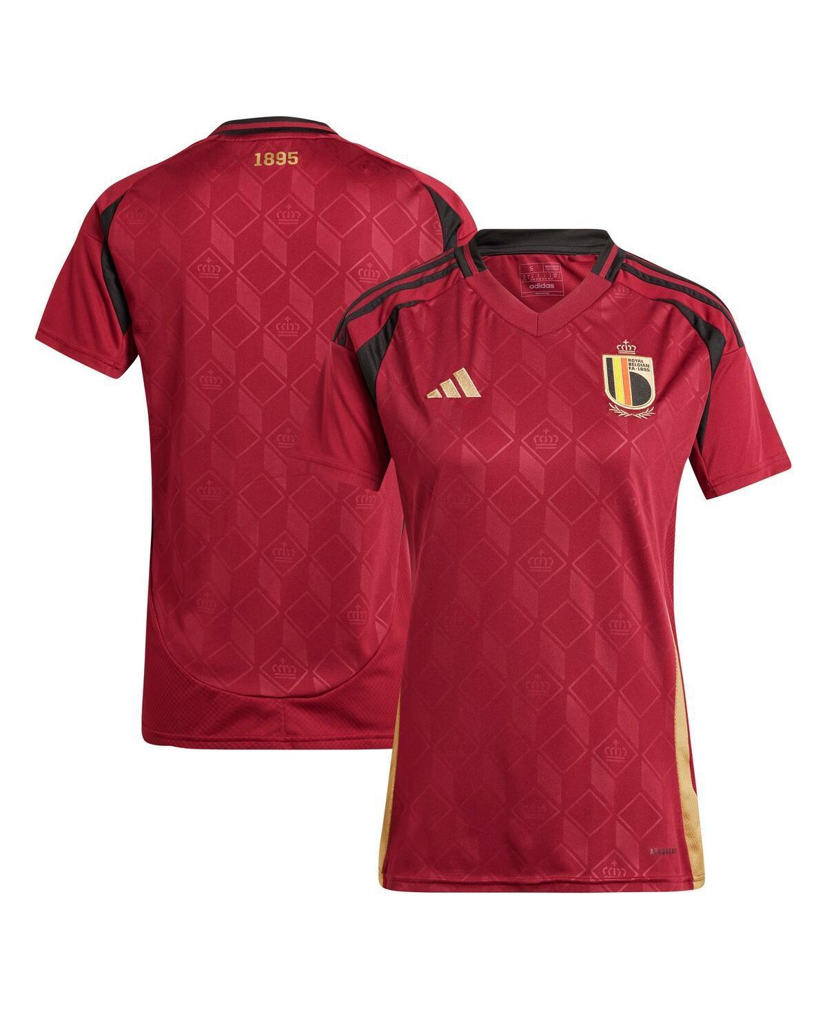 Adidas Womens Burgundy Belgium National Team 2024 Home Replica Jersey - Burgundy Product Image