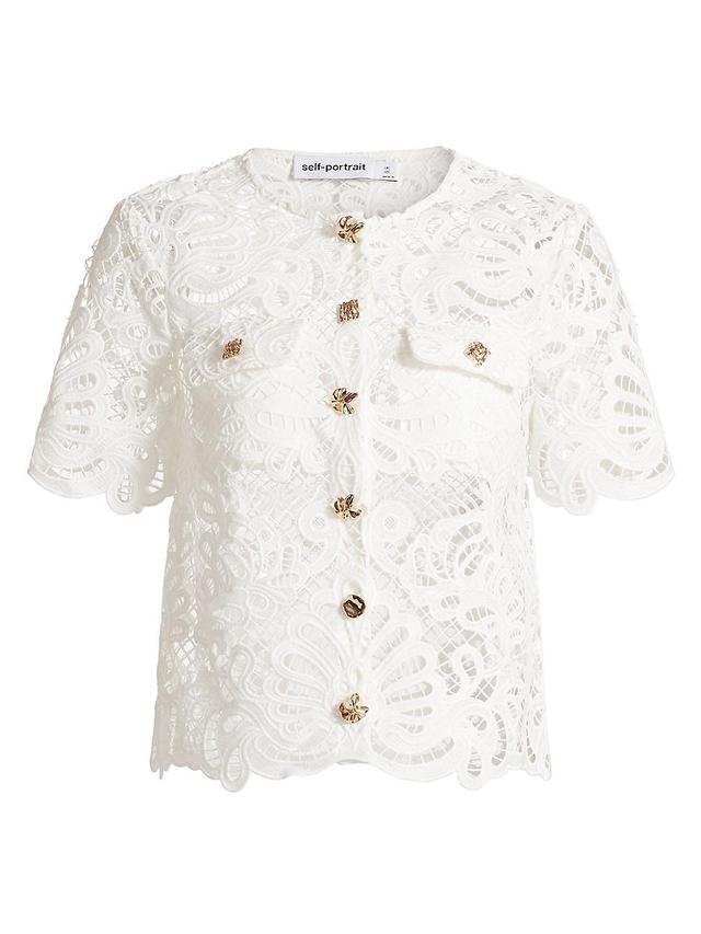 Womens Guipure Lace Blouse Product Image