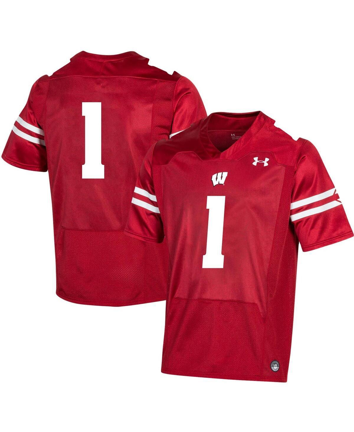 Mens Under Armour #1 Wisconsin Badgers Replica Football Jersey Product Image