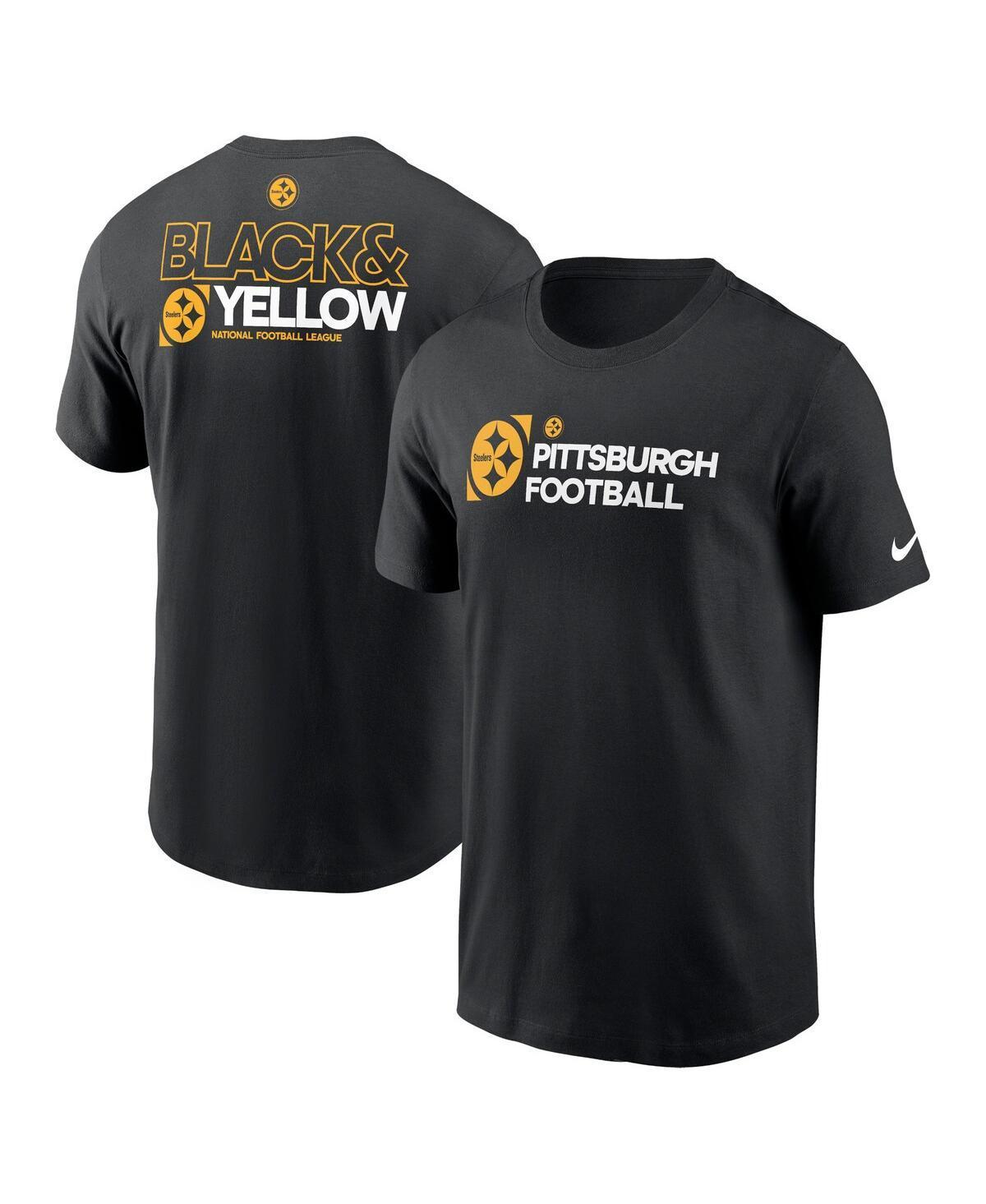 Nike Mens Black Pittsburgh Steelers Outline T-Shirt Product Image