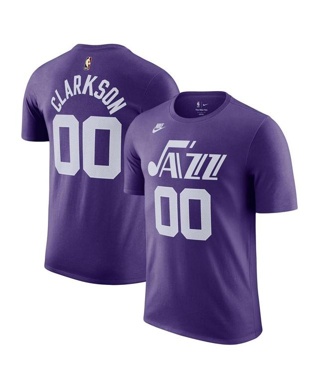 Mens Nike Jordan Clarkson Purple Utah Jazz Jersey - Purple Product Image