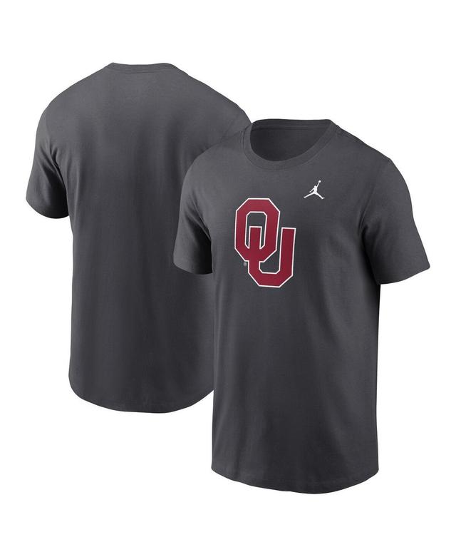 Jordan Mens Anthracite Oklahoma Sooners Primetime Evergreen Logo T-Shirt Product Image